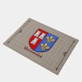 Hernandez Historischer Schild auf Kobelstein Fußmatte (Schrägansicht)