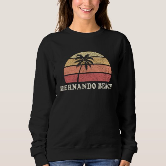Hernando Beach FL Vintage 70s Retro Throwback Sweatshirt (Vorderseite)