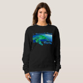 Hernando Beach Florida Swimming Sea Turtle Sweatshirt (Vorne ganz)