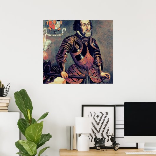 Hernando Cortes Poster (Heimbüro)