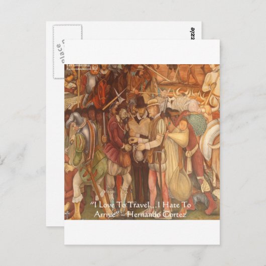 Hernando Cortez in Veracruz Weisheit Zitat Geschen Postkarte (Vorne/Hinten)