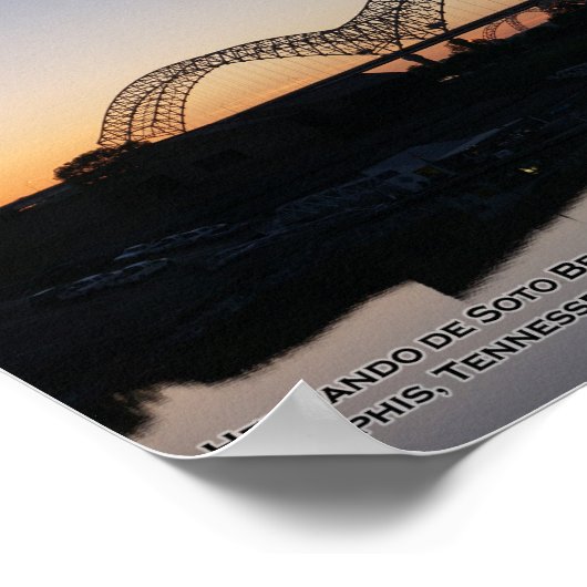 Hernando De soto Bridge, Memphis Poster (Ecke)