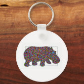 Hernando Festglass Hippo Schlüsselkette Schlüsselanhänger (Vorderseite)
