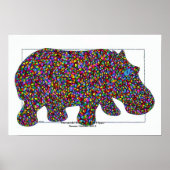 Hernando Stached Glass Hippo Poster (Vorne)