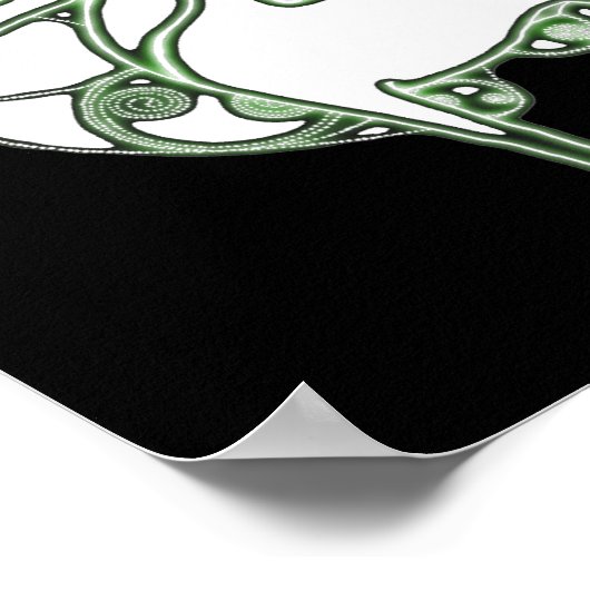 Herne Deer Celtic Art Prints Poster (Ecke)