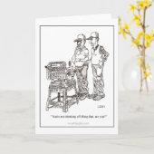 Hernia Cartoon Card Karte (Gelbe Blume)