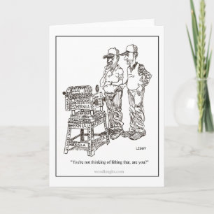 Hernia Cartoon Card Karte