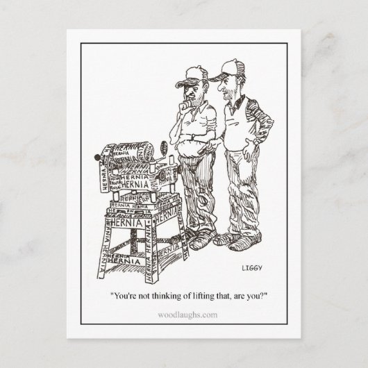 Hernia Cartoon Postcard Postkarte (Vorderseite)