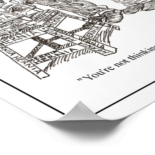 Hernia Cartoon Poster (Ecke)