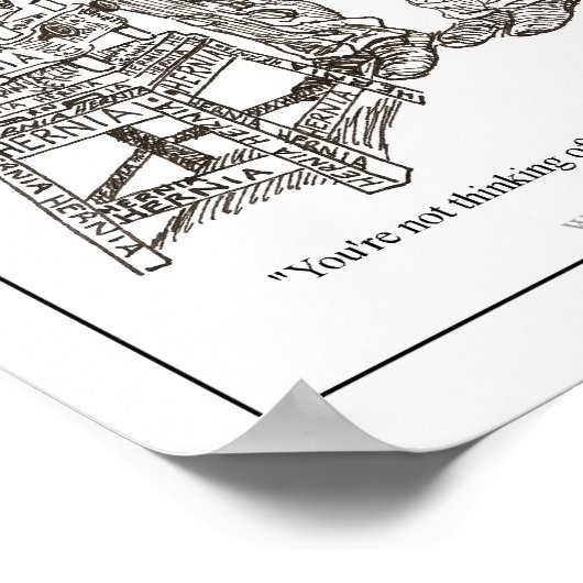 Hernia Cartoon Poster (Ecke)