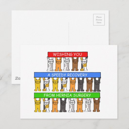 Hernia Operation Speedy Erholung Postkarte (Vorne/Hinten)