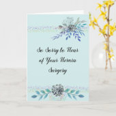 Hernia-Operation wird mit Blume grün Karte (Gelbe Blume)