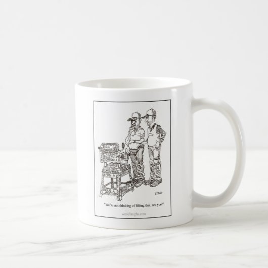 Hernie-Cartoon-Tasse Kaffeetasse (Rechts)