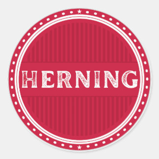 Herning City Pride Emblem – Danish Identity Runder Aufkleber