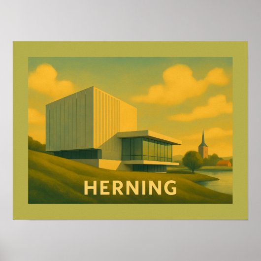 Herning Dänemark Moderne Kunst Poster (Vorne)