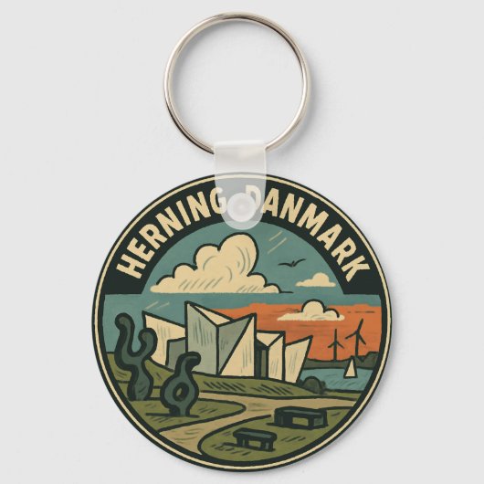 Herning Denmark Modern Art Schlüsselanhänger (Vorderseite)