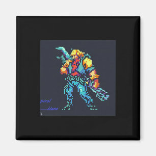 Hero (90er Jahre Retro Video Game Pixel Style Art) Magnet