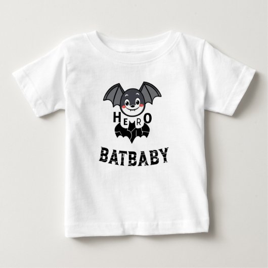 Hero Bat Baby – Cute & Friendly Kids Baby T-shirt (Vorderseite)
