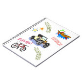 Hero Bicycle Car Airplane Notebook Notizblock (Linke Seite)