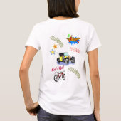 Hero Bicycle Car Flugzeug T-Shirt (Rückseite)