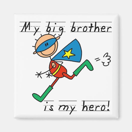 Hero Big Brother Tshirts und Geschenke Magnet (Vorne)