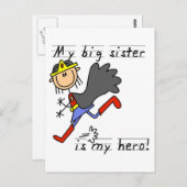 Hero Big Sister Tshirts und Geschenke Postkarte (Vorne/Hinten)