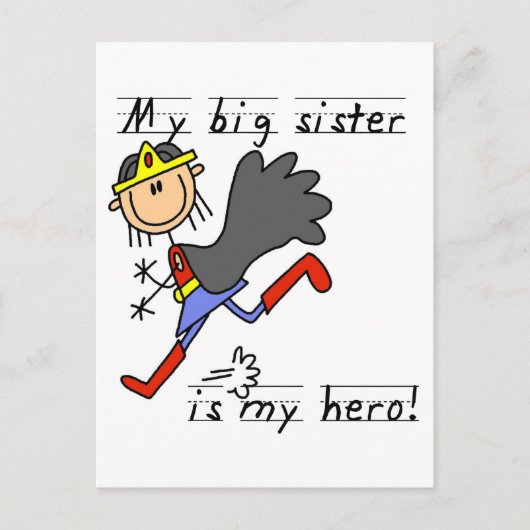 Hero Big Sister Tshirts und Geschenke Postkarte (Vorderseite)