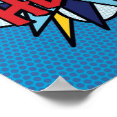 HERO Comic Buch Pop Kunst, Dichtung und Musik Poster (Ecke)