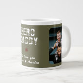 Hero Daddy Father`s Day 2 Photo Collage Jumbo-Tasse (Vorderseite Rechts)