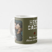 Hero Daddy Father`s Day 2 Photo Collage Kaffeetasse (Vorderseite Links)