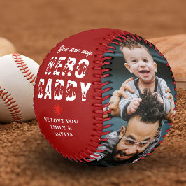 Hero Daddy Vatertag 2 Foto Collage Red Baseball