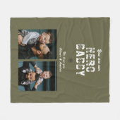 Hero Daddy Vatertag 2 FotoCollage Fleecedecke (Vorderseite (Horizontal))