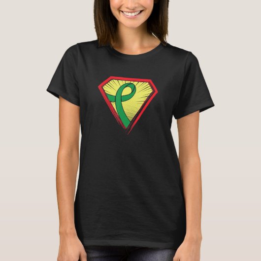 Hero Depression Awareness Supporter Ribbon T-Shirt (Vorderseite)