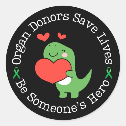 Hero Donor Organ Donor Awareness Runder Aufkleber (Vorderseite)