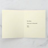 Hero Faltes Grußkarte Karte (Innenseite)