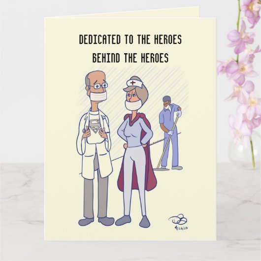 Hero Faltes Grußkarte Karte (Orchidee)