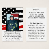 Hero Firefighter-Gedenkkarte (Vorne & Hinten)