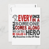 HERO GEHÖRT ZU DEN T - Shirt DER GROSSEN BRAIN CAN Postkarte (Vorne/Hinten)