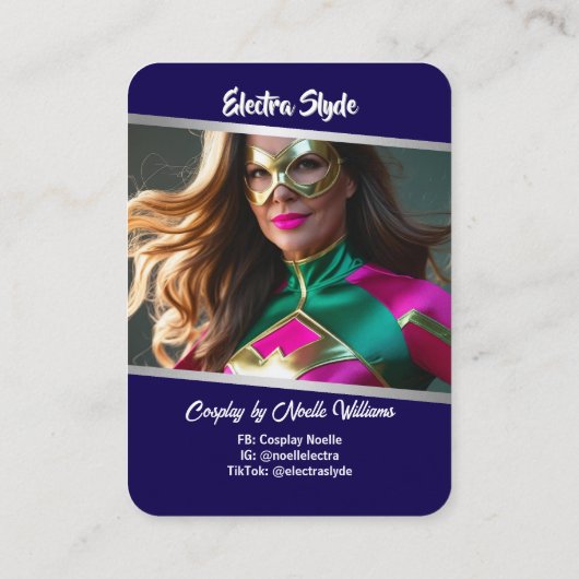 Hero Glow Foto Coscards Cosplay-Karten Visitenkarte (Rückseite)