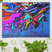 Hero Graffiti Burst Geschirrtuch (Gefaltet)