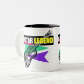 Hero Guitar Legend Retro Vintag Illustration Tasse (Vorderseite Links)