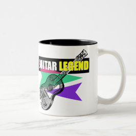 Hero Guitar Legend Retro Vintag Illustration Tasse