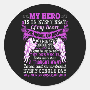 Hero is Heart Angel dachte Alzheimerheimer's Warr Runder Aufkleber