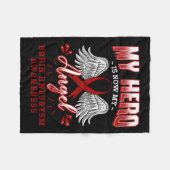 Hero ist jetzt mein Engel Gehirn Aneurysma Intragr Fleecedecke (Vorderseite (Horizontal))