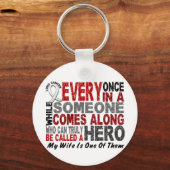 Hero kommt entlang 1 Ehefrau Lungenkrebs Schlüsselanhänger (Vorderseite)
