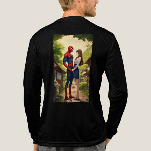 Hero Meets Heart" Tri-Blend Shirt (Rückseite)