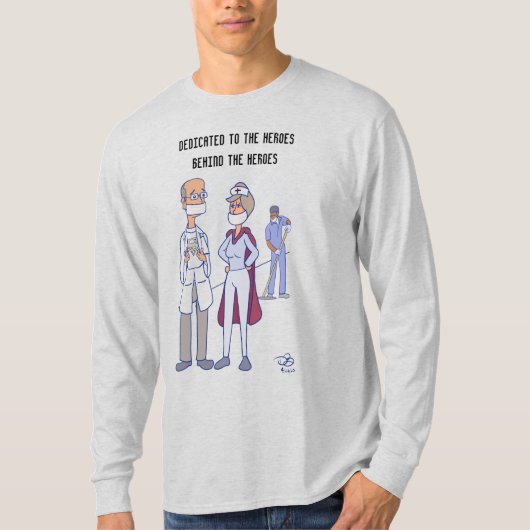 Hero Men's Gray Long-Sleeved T - Shirt (Vorderseite)