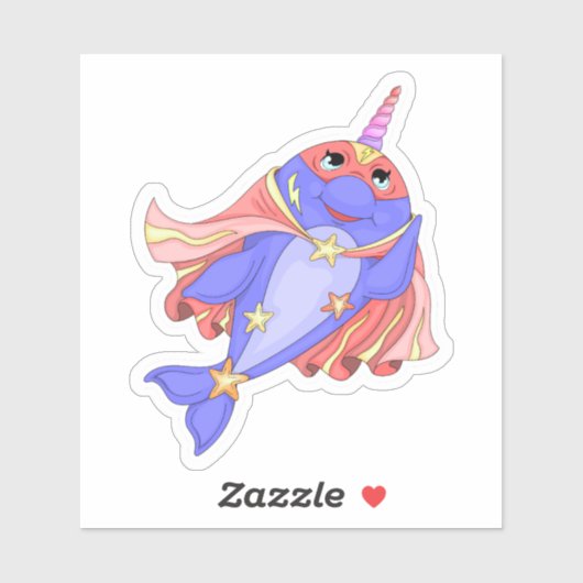 Hero Narwhal Aufkleber (Blatt)