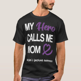 Hero nennt mich Mama Hodgkin's Lymphoma Warrior Pu T-Shirt