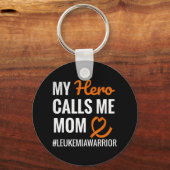 Hero nennt mich Mama Leukämie Krieger Leukämie Awa Schlüsselanhänger (Vorderseite)